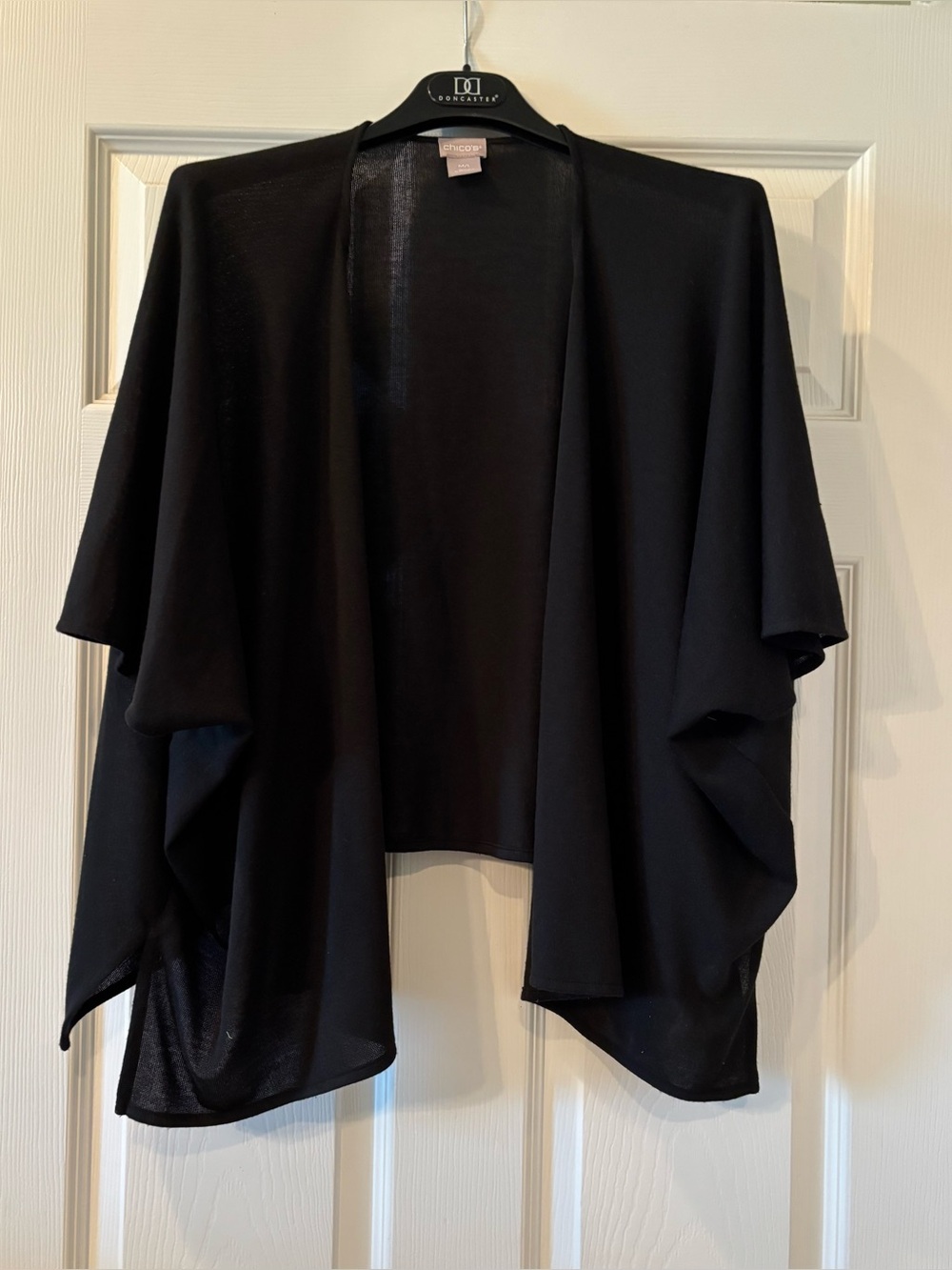 Chico's Black Open-Front Draped Jacket Size M/L